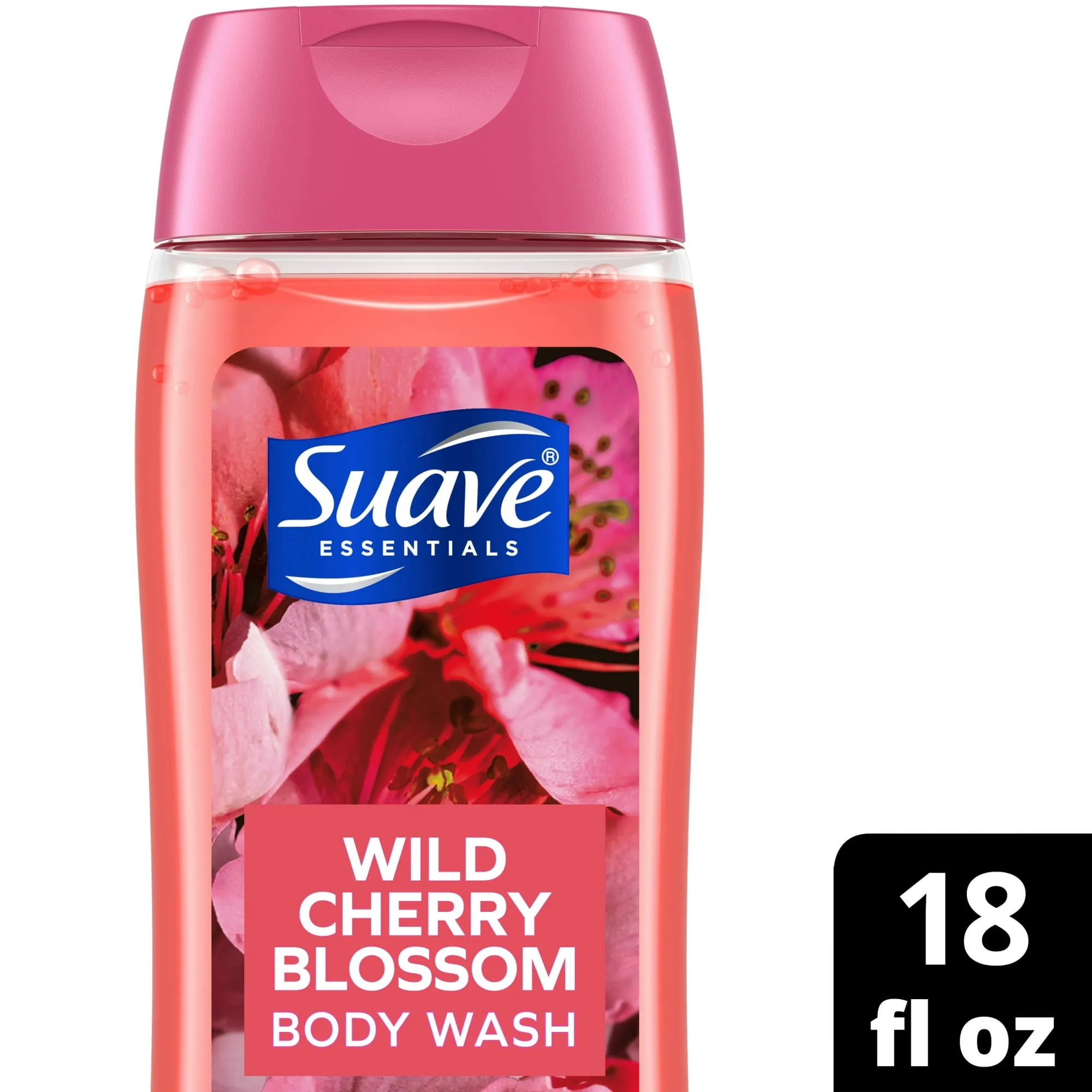 Suave Essentials Gentle Body Wash, Wild Cherry Blossom. 18 oz