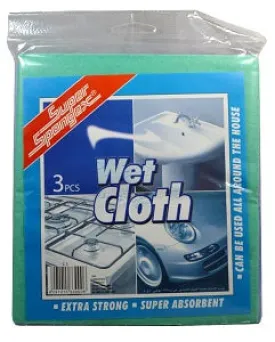 Super Spongex Abrasive Stainless Steel Wet Cloth x3