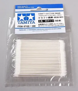 Tamiya 87105 Craft Cotton Swab Triangular Extra Small (50pcs)