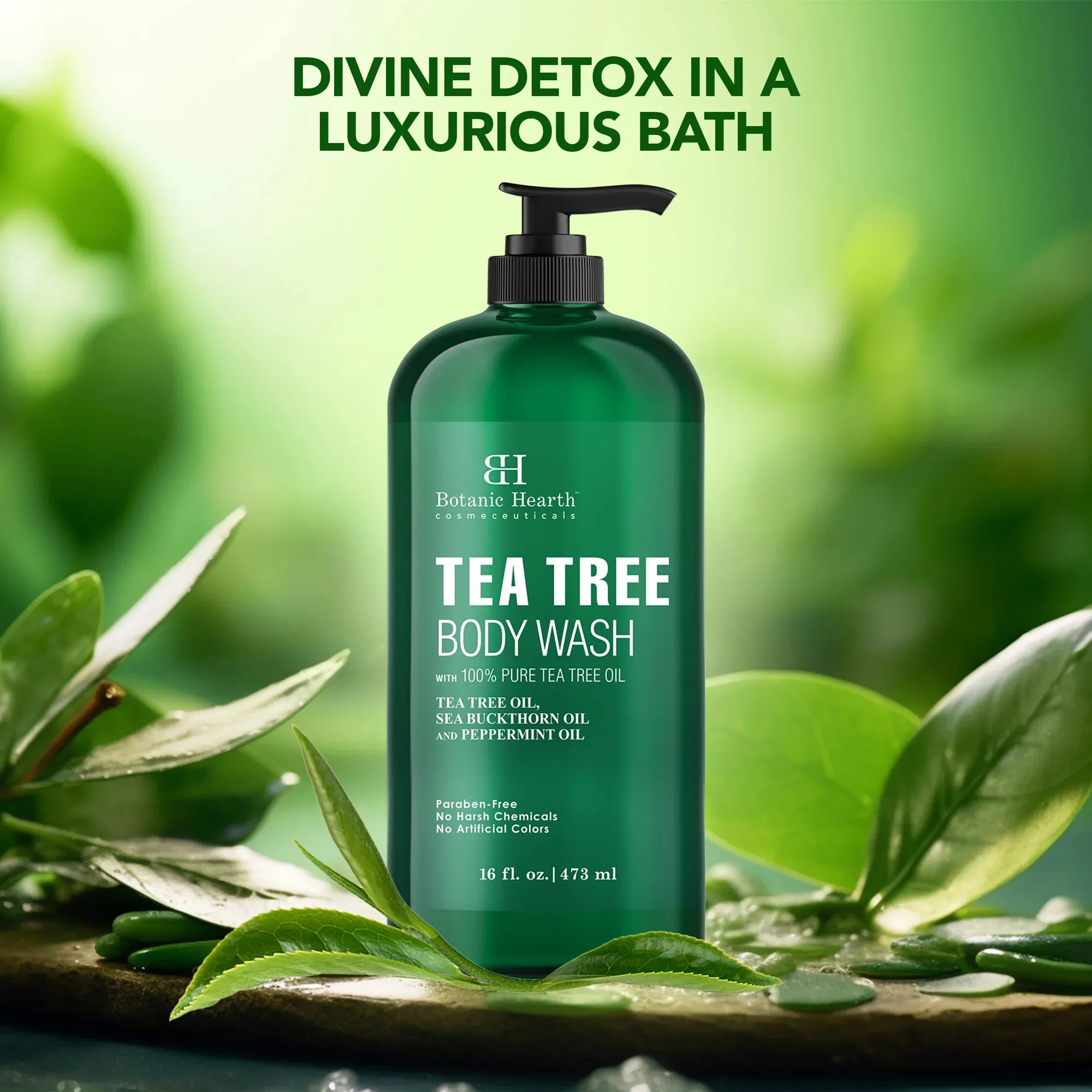 Tea Tree Body Wash with Sea Buckthorn Oil and  Peppermint Oil | 16 fl. oz.