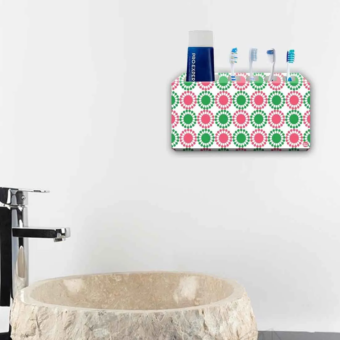 Toothbrush Holder Wall Mounted -Flowers