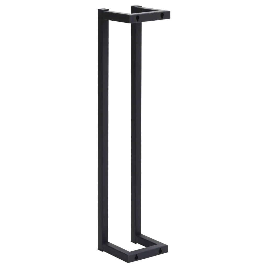 vidaXL Towel Rack Black 12.5x12.5x60 cm Iron