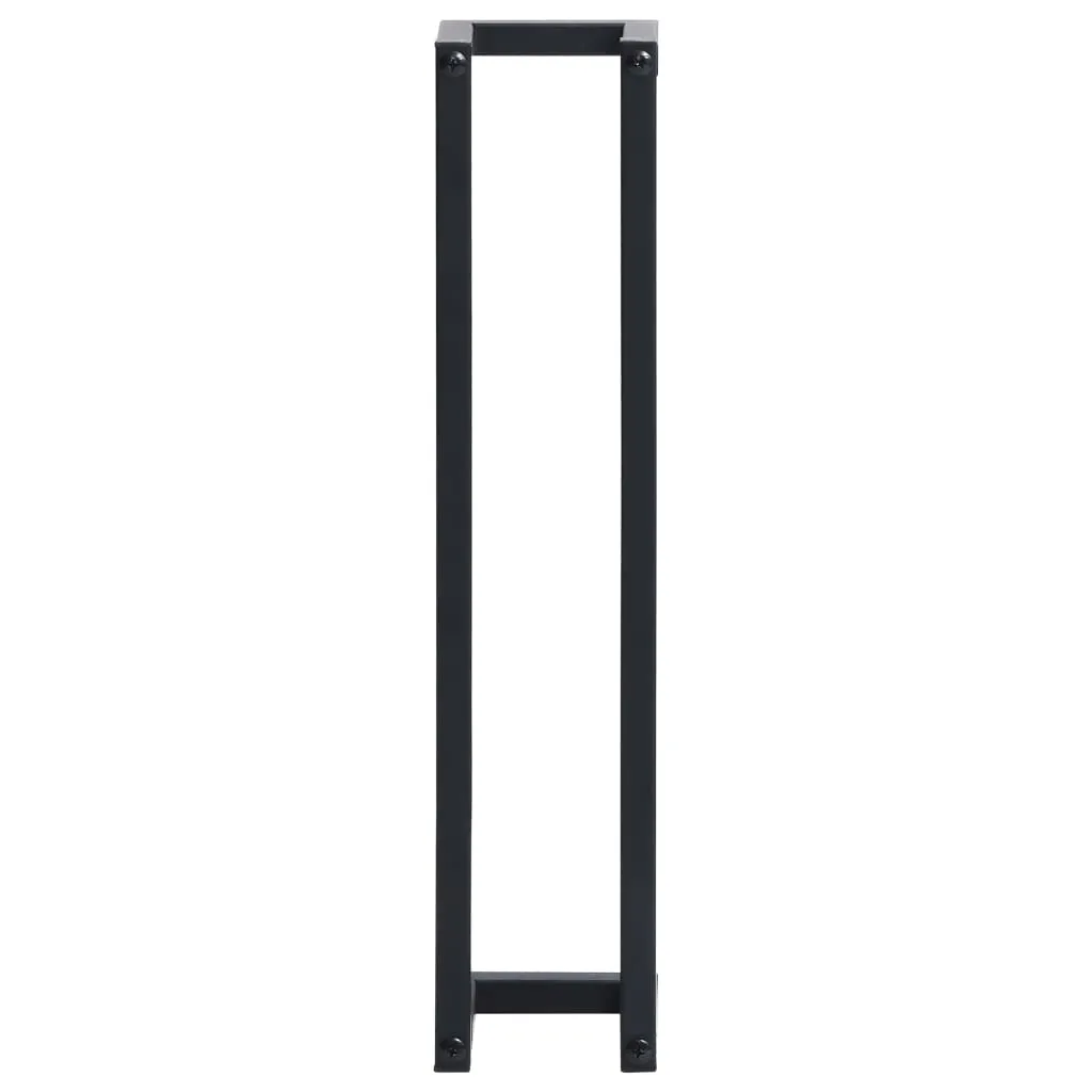 vidaXL Towel Rack Black 12.5x12.5x60 cm Iron