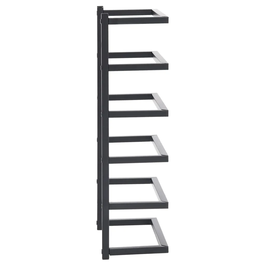 vidaXL Towel Rack Black 24x12x48 cm Steel