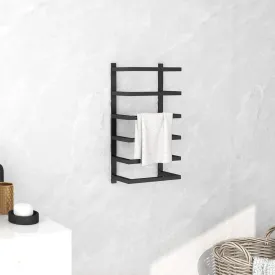 vidaXL Towel Rack Black 24x12x48 cm Steel