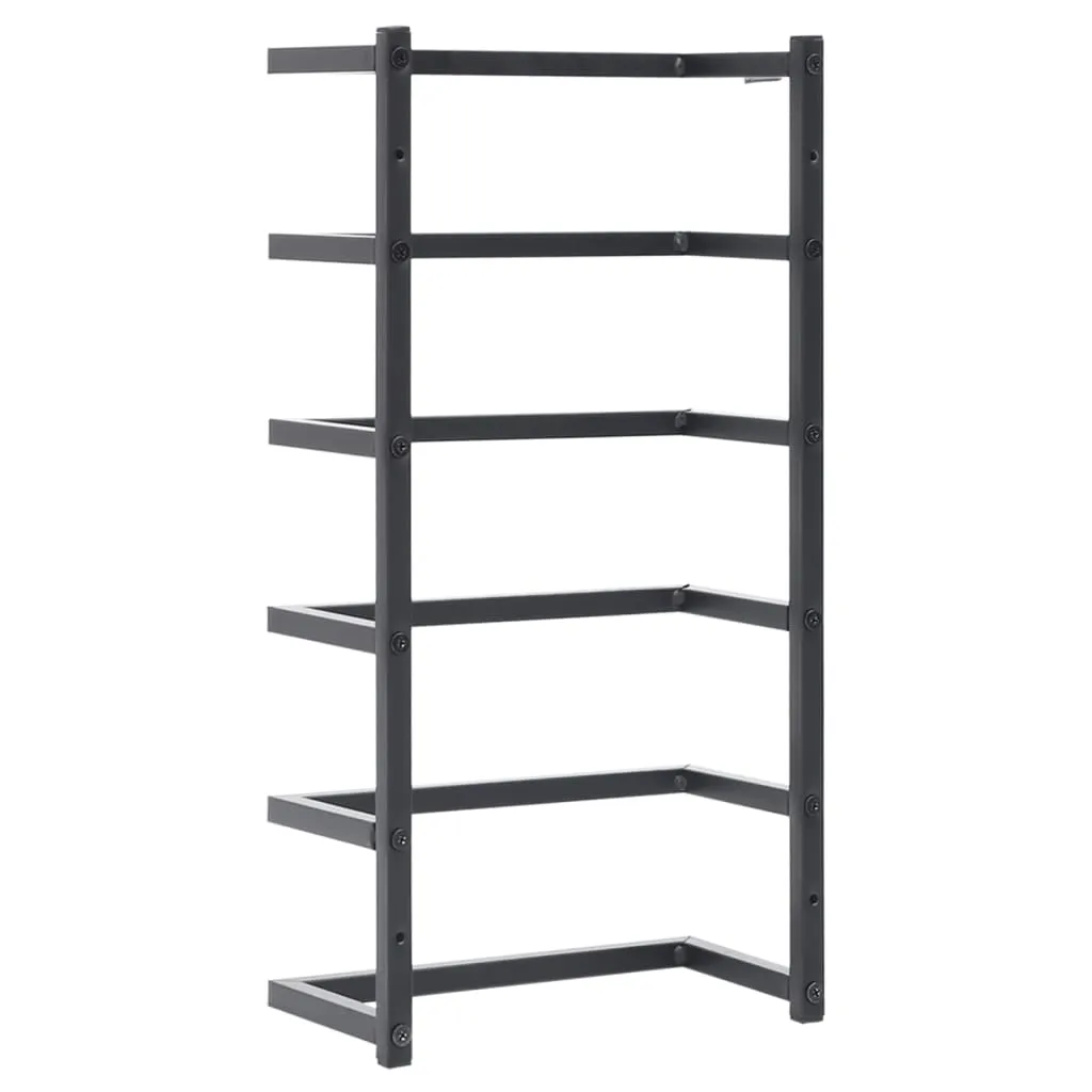 vidaXL Towel Rack Black 24x12x48 cm Steel