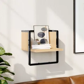 vidaXL Wall Shelf with Bar Sonoma Oak 30x25x30 cm