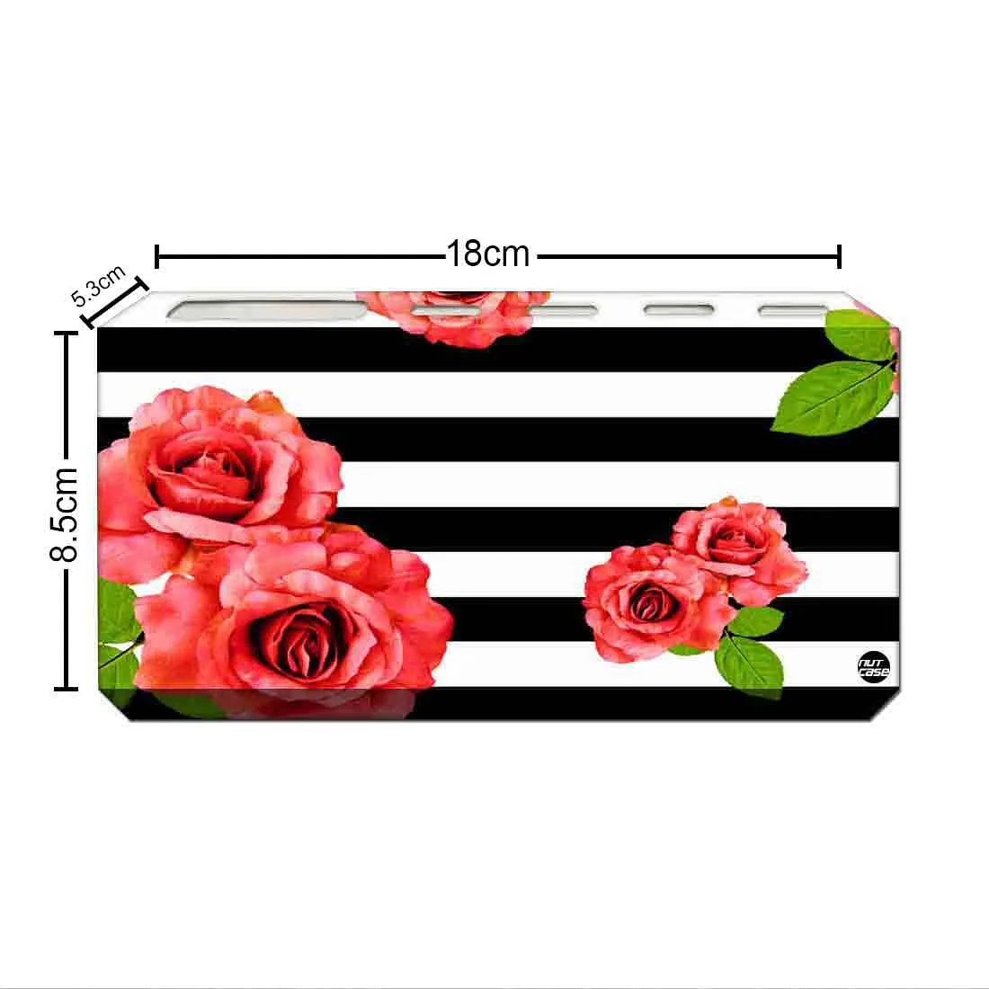 Wall Mounted Bathroom Toiletries Holder for Toothbrush - Red Rose with Strips