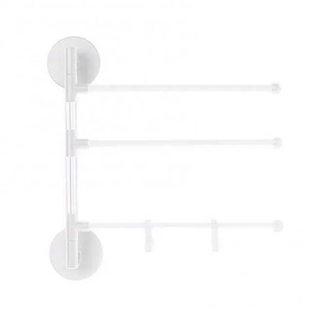 Wall-Mounted Rotating Multi-Layer Towel Rack