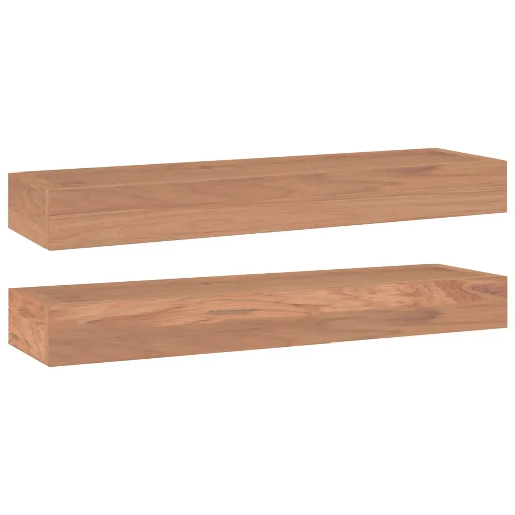 Wall Shelves 2 pcs 60x15x6 cm Solid Wood Teak