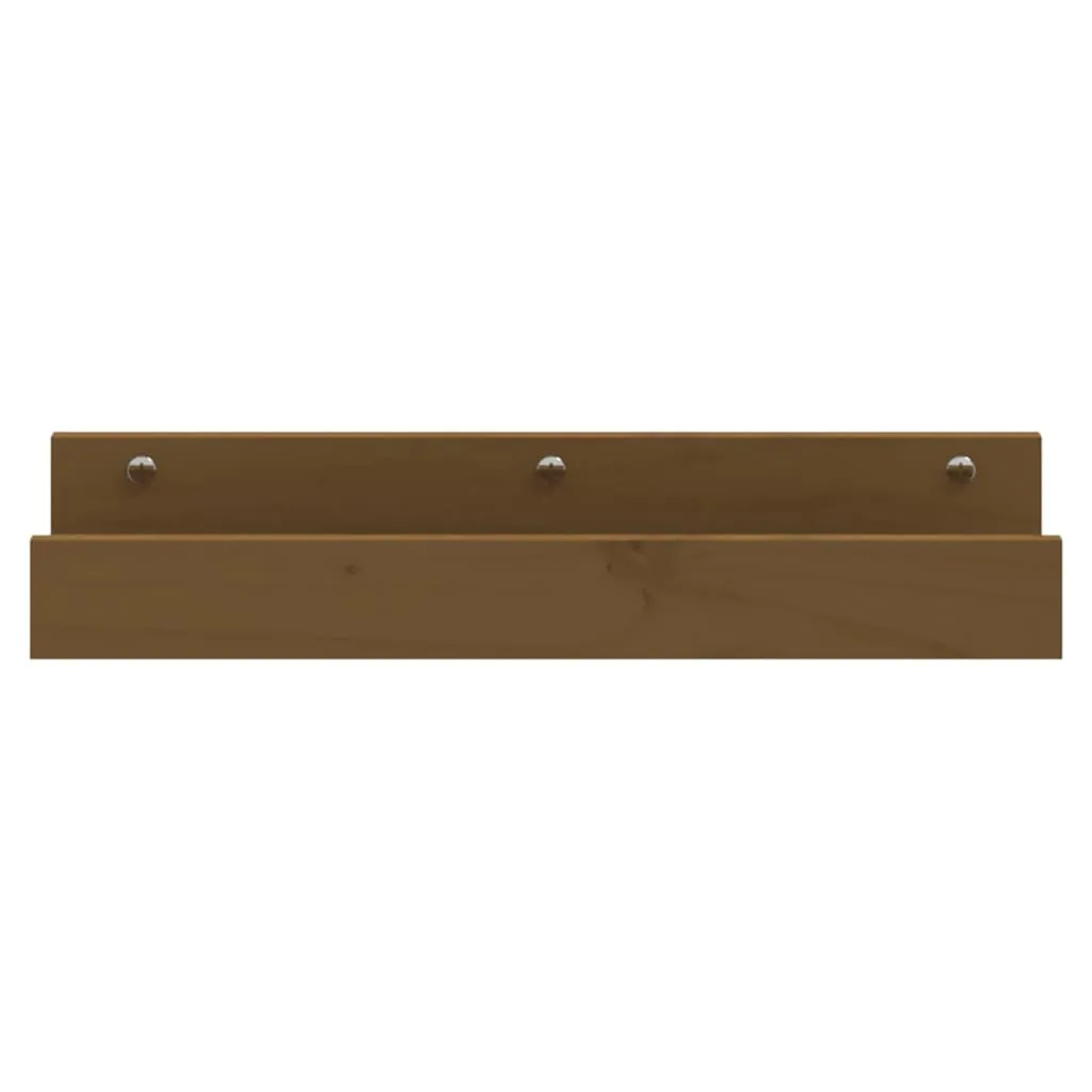 Wall Shelves 2 pcs Honey Brown 50x12x9 cm Solid Wood Pine