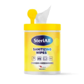 West-Coast SteriAll Sanitizing Disinfectant Wipes for Hands, Body and Surfaces 50 Wipes (1 Canister Jar)