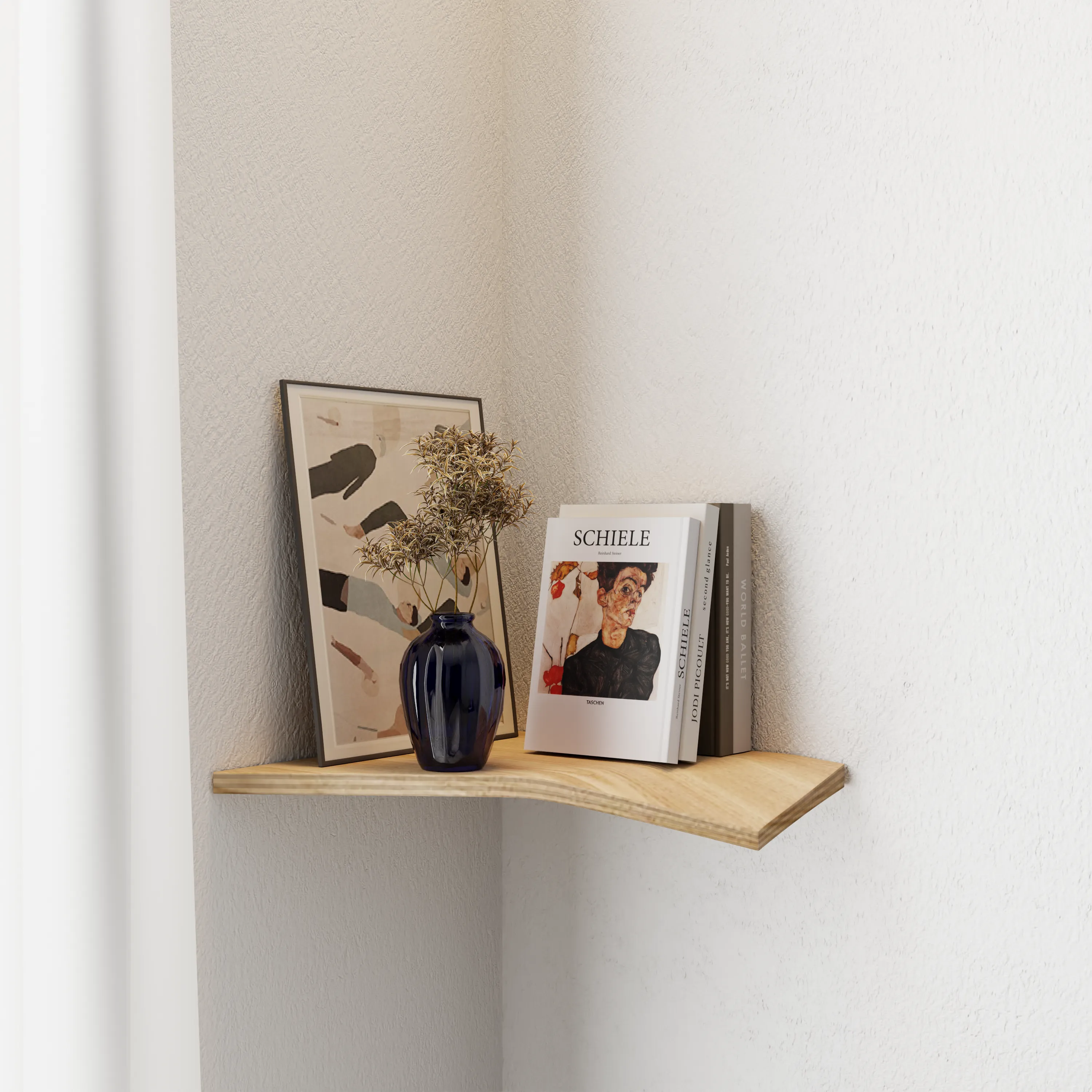 Wood Corner Shelf -  Edge