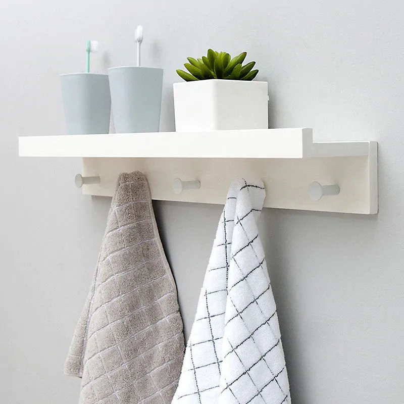 Wood Hook Rack with Shelf, Farmhouse Hook Rack, Wall Mounted Rack, Backpack Hook Rack, Entryway Hooks, Bathroom Towel Hooks, Towel Hanger