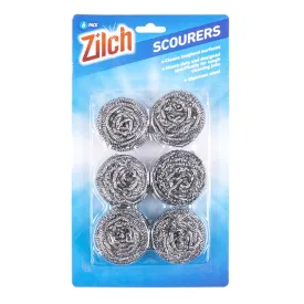 Zilch Stainless Steel Scourer 6pk